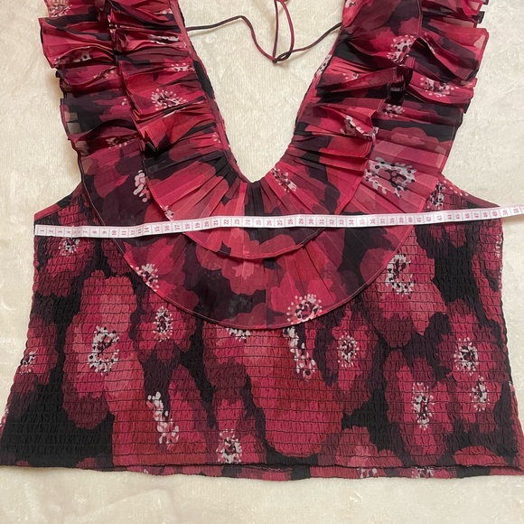 Pink Floral Ruffle Top - Picture 11 of 11